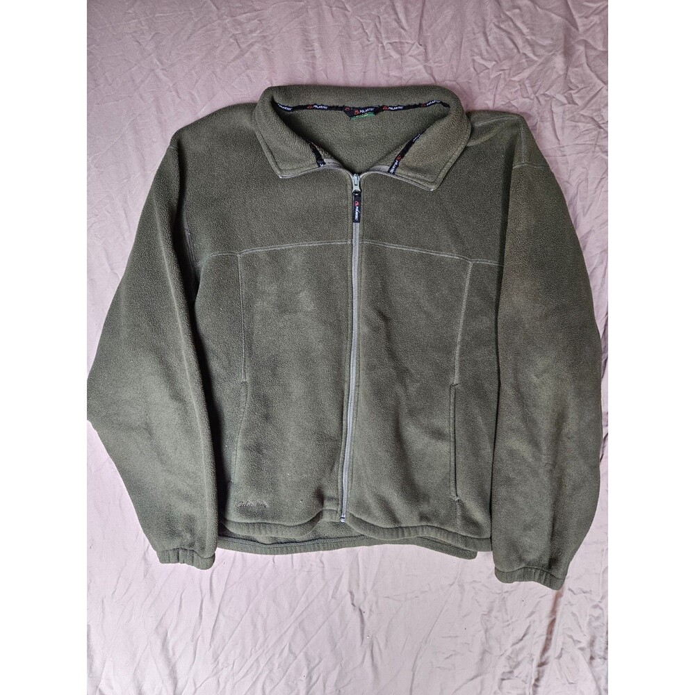 Cabela's Men Jacket 2XL Taupe Fleece Jacket  Green Gorpcore Polartec Y2K